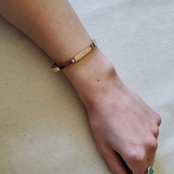Kate Spade rose gold rhinestone bracelet - Picture 5 of 5